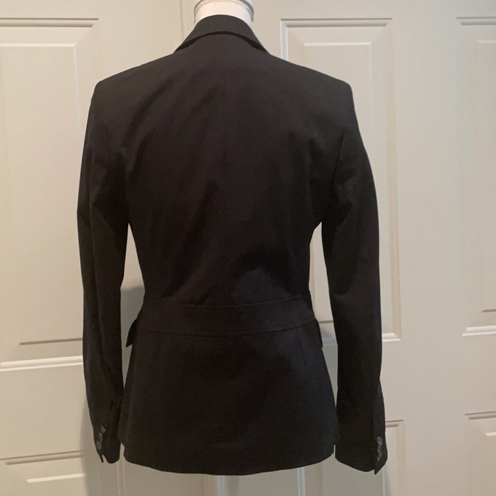 Express Stretch SZ 3/4 Women’s Lined Black One Button  Two Pocket Blazer - Picture 5 of 14